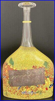 Vintage Kosta Boda Vase Bertil Vallien Satellite Bottle Signed 9.4 Tall