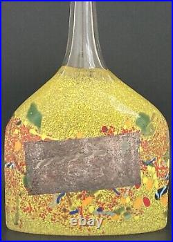 Vintage Kosta Boda Vase Bertil Vallien Satellite Bottle Signed 9.4 Tall