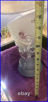 Vintage Large Momo Panache Tamaian Signed At Glass Vase Great Condition