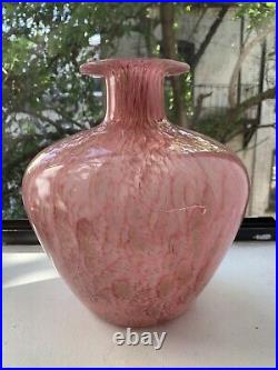 Vintage Mid Century large handblown Murano vase signed L Seguso