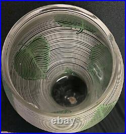 Vintage Nicholas Lutz Threaded Glass Vase Signed & Numbered By Maker Himself