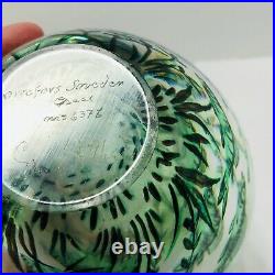 Vintage Orrefors Fishgraal Fish Graal Heavy Aquarium Vase Signed Edward Hald