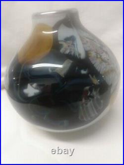 Vintage Ritter Signed Murano Glass Vase 6.5