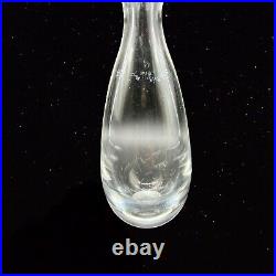 Vintage Steuben Clear Art Glass Vase Sheared Rim Lip Vase Signed 10T 4W