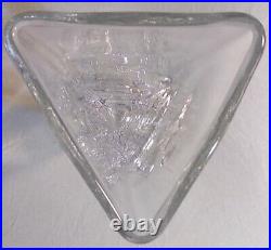 Vintage Very Rare Signed Simon Pearce Hand Blown 15 Iconic Large Triangle Vase