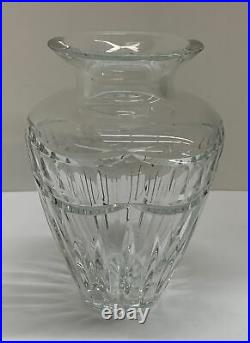 Vintage Waterford Ireland Crystal Glass Vase 8.25 SIGNED