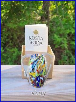 Vtg Kosta Boda Vase Centilop Art Glass Bertil Vallien Signed Numbered 48816 RARE