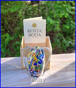 Vtg Kosta Boda Vase Centilop Art Glass Bertil Vallien Signed Numbered 48816 RARE