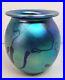 Vtg-Robert-Eickholt-Art-Glass-Vase-Signed-1995-4-5-Tall-Purple-Blue-Iridescent-01-rnad