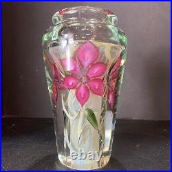 Vtg Vandermark Doug Merritt & Stephen Smarr Limited Ed Art Glass Vase Signed 7
